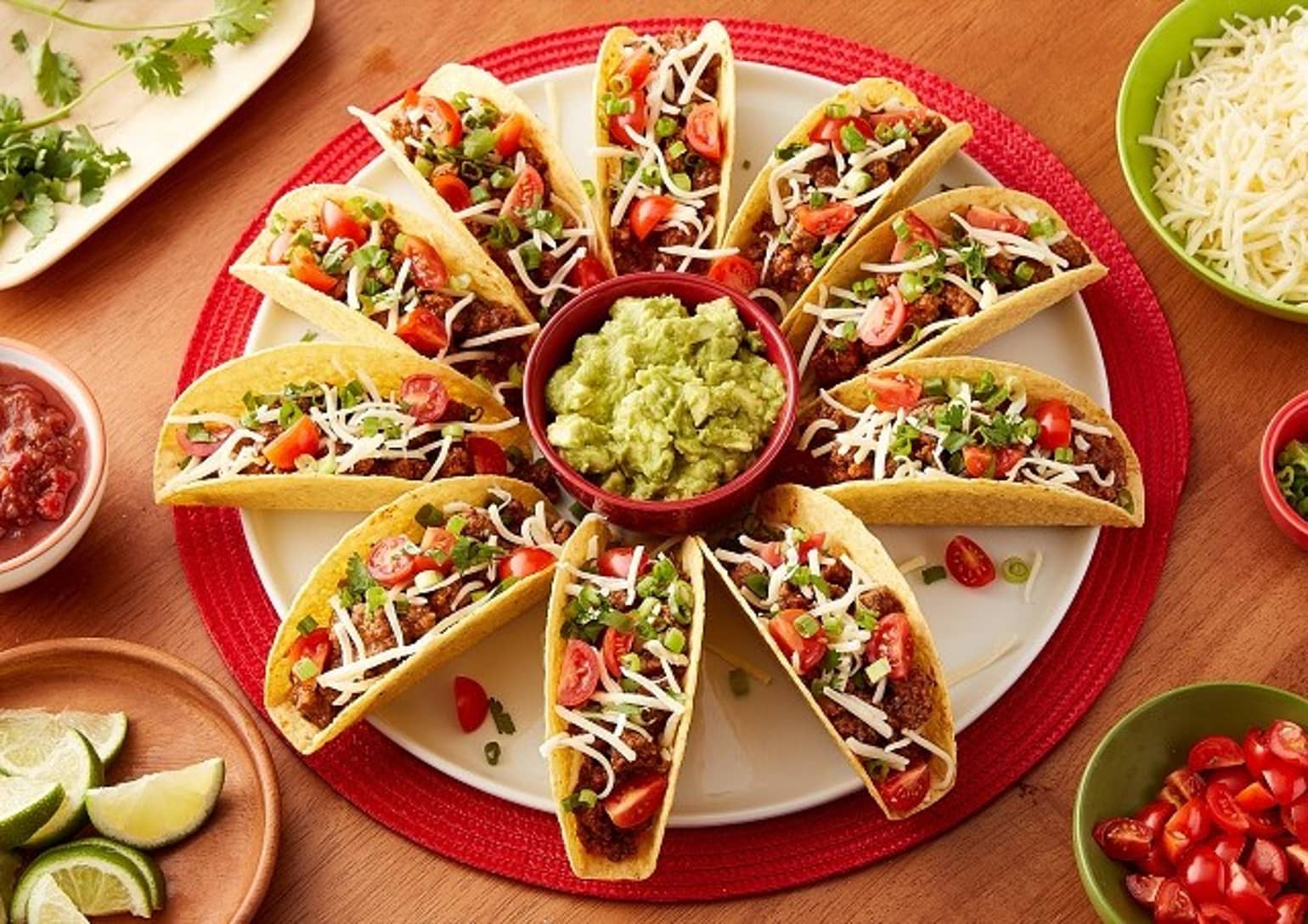 Beef Tacos with Tomatoes and Guacamole
